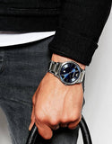 Emporio Armani Renato Blue Dial Silver Steel Strap Watch For Men - AR2477