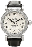 Coach Madison White Dial Black Leather Strap Watch for Women - 14502399