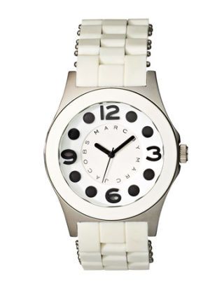 Marc Jacobs Pelly White Dial White Silicone Strap Watch for Women - MBM2503