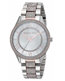 Michael Kors Lauryn Quartz Mother of Pearl White Dial Two Tone Steel Strap Watch For Women - MK4366