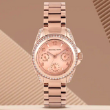 Michael Kors Blair Rose Gold Dial Rose Gold Steel Strap Watch for Women - MK5613