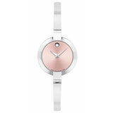 Movado Bela Museum Pink Dial Silver Steel Strap Watch For Women - 0606596