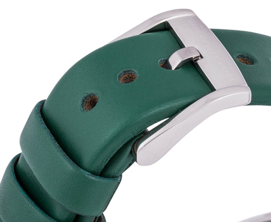Marc Jacobs Henry Skeleton Green Dial Green Leather Strap Watch for Women - MBM1336