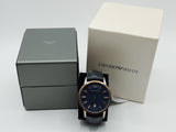 Emporio Armani Renato Analog Blue Dial Blue Leather Strap Watch For Men - AR11188