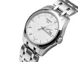 Tissot T Trend Couturier Chronograph White Dial Silver Steel Strap Watch For Men - T035.410.11.031.00