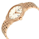 Tissot T Classic Tradition Lady White Dial Rose Gold Steel Strap Watch for Women - T063.210.33.037.00