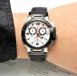 Tissot T Race Chronograph White Dial Black Rubber Strap Watch for Men - T048.417.27.037.00