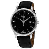 Tissot T Classic Tradition Black Dial Black Leather Strap Watch For Men - T063.610.16.057.00