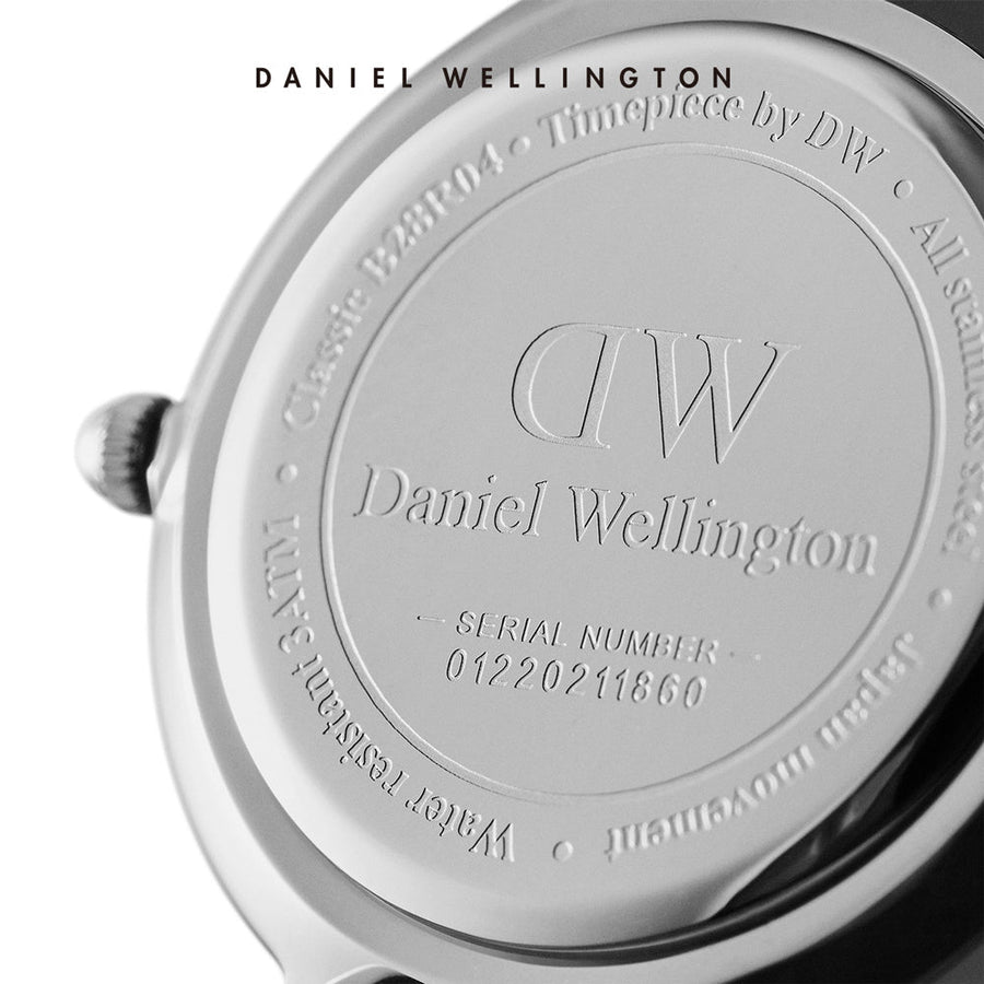 Daniel Wellington Petite Sheffield Black Dial Black Leather Strap Watch For Women - DW00100180