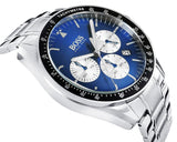 Hugo Boss Chronograph Blue Dial Silver Steel Strap Watch for Men - 1513630