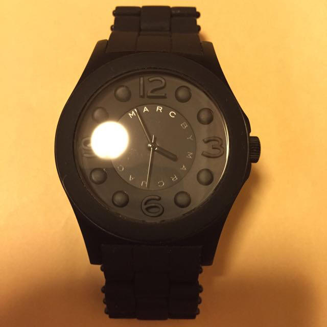 Marc Jacobs Pelly Black Dial Black Silicone Strap Watch for Women - MBM2531