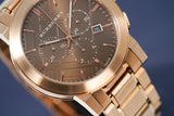 Burberry The City Grey Dial Rose Gold Steel Strap Watch for Men - BU9353