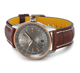 Breitling Navitimer Automatic 41 Grey Dial Brown Leather Strap Watch for Men - U17326121M1P1