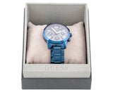 Guess F14 Chronograph Analog Blue Dial Blue Steel Strap Watch For Women - W0448L5