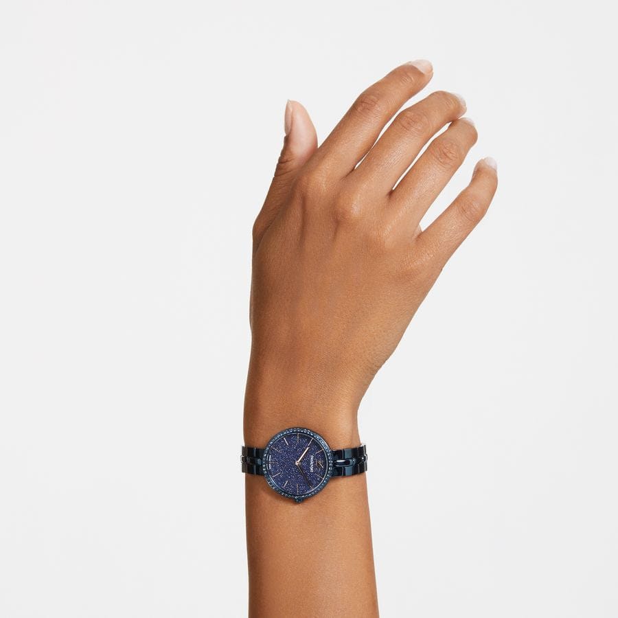 Swarovski Cosmopolitan Crystals Blue Dial Blue Steel Strap Watch for Women - 5647452