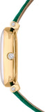 Swarovski Crystalline Wonder Silver Dial Green Leather Strap Watch for Women - 5656893