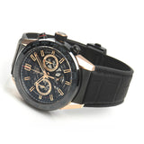 Tag Heuer Carrera Automatic Chronograph Steel & 18K Gold Dial Black Leather Strap Watch for Men - CBG2A50.FC6450