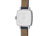 Tissot Lovely Square Silver Dial Blue Leather Strap Watch For Women - T058.109.16.031.00