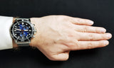 Tissot Seastar 1000 Chronograph Blue Dial Silver Mesh Bracelet Watch For Men - T120.417.11.041.02