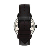 Fossil Townsman Automatic Skeleton Brown Dial Brown Leather Strap Watch for Men - ME3098