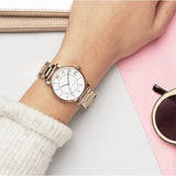 Marc Jacobs Roxy White Dial Gold Steel Strap Watch for Women - MJ3522