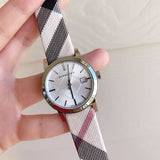 Burberry The City White Dial Brown Leather Strap Watch for Women - BU9113