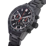 Tag Heuer Carrera Automatic Chronograph Black Dial Black Steel Strap Watch for Men - CBG2090.BH0661