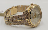 Michael Kors Lauryn Crystals Gold Dial Gold Steel Strap Watch For Women - MK3930