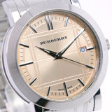 Burberry Heritage Collection Rose Gold Dial Silver Steel Strap Watch for Men - BU1352