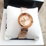 Movado Bold Rose Gold Dial Rose Gold Steel Strap Watch for Women - 3600387