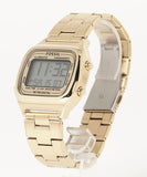 Fossil Retro Digital Gold Dial Gold Steel Strap Watch for Men - FS5843