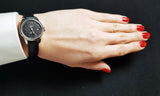 Tissot Le Locle Automatic Lady Black Dial Black Leather Strap Watch for Women - T41.1.123.57