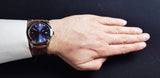 Tissot Gentleman Blue Dial Brown Leather Strap Watch For Men - T127.410.16.041.00