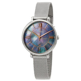 Fossil Jacqueline Mother of Pearl Blue Dial Silver Mesh Strap Watch for Women - ES4322