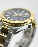 Luxury gold and silver watch detail