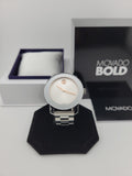 Movado Bold Silver Dial Silver Steel Strap Watch For Women - 3600084