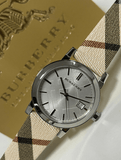 Burberry The City White Dial Brown Leather Strap Watch for Women - BU9113