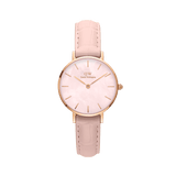 Daniel Wellington Petite Rouge Pink Dial Pink Leather Strap Watch For Women - DW00100511