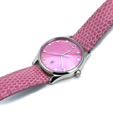 Gucci G-Timeless Pink Mother of Pearl Dial Pink Leather Strap Watch For Women - YA126586