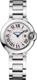 Cartier Ballon Bleu De Cartier White Dial Silver Steel Strap Watch for Women - W69010Z4