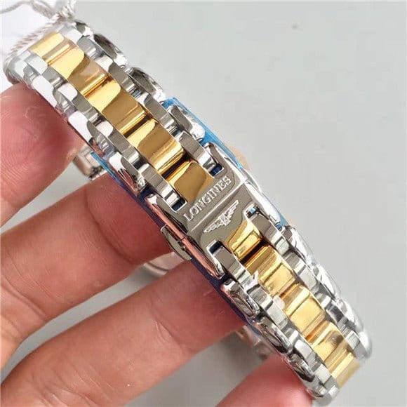 Longines PrimaLuna Quartz Diamonds Mother of Pearl Dial Two Tone Steel Strap Watch for Women - L8.110.5.93.6
