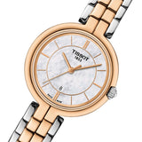 Tissot T Lady Flamingo Lady Quartz Mother of Pearl Dial Two Tone Steel Strap Watch For Women - T094.210.22.111.00