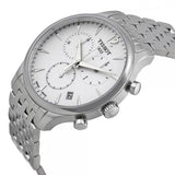 Tissot T Classic Tradition Chronograph White Dial Silver Mesh Bracelet Watch For Men - T063.617.11.037.00