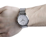 Tissot T Classic Tradition Chronograph White Dial Silver Mesh Bracelet Watch For Men - T063.617.11.037.00