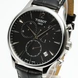 Tissot T Classic Tradition Black Dial Black Leather Strap Watch For Men - T063.617.16.057.00