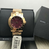 Marc Jacobs Amy Purple Rose Gold Steel Strap Watch for Women - MBM8616
