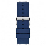 Guess Legacy Grey Dial Blue Silicone Strap Watch For Men - W1049G1