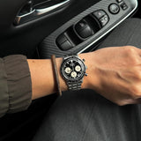 Seiko 5 Sport Black Dial Silver Steel Strap Watch for Men - SSB479P1