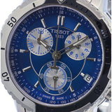 Tissot T Sport PRS 200 Chronograph Blue Dial Silver Steel Strap Watch For Men - T067.417.11.041.00