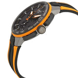 Tissot T Race Cycling Chronograph Black Dial Two Tone Rubber Strap Watch For Men - T111.417.37.441.04